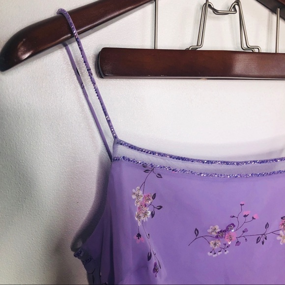 Bob Mackie Beaded Vintage 90s Purple Maxi Dress - Picture 2 of 9